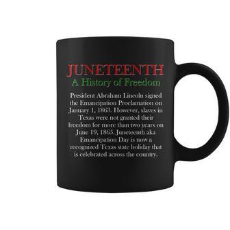 Juneteenth A History Of Freedom Coffee Mug - Monsterry