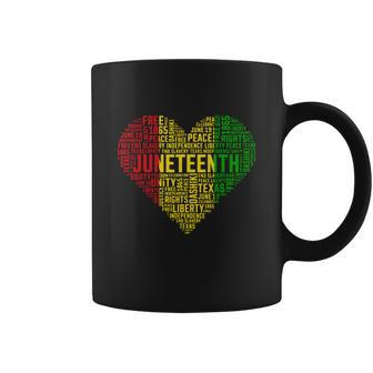 Juneteenth Ancestors Black African American Heart Flag Pride Graphic Design Printed Casual Daily Basic Coffee Mug - Thegiftio UK