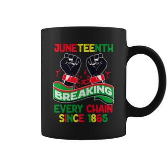 Juneteenth Breaking Every Chain Since 1865 Fist Blm Freedom Graphic Design Printed Casual Daily Basic Coffee Mug - Thegiftio UK