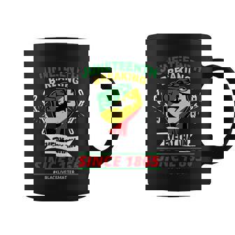 Juneteenth Breaking Every Chain Since V2 Coffee Mug - Thegiftio