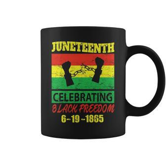Juneteenth Celebrating Black Freedom 1865 Flag V2 Coffee Mug - Thegiftio UK