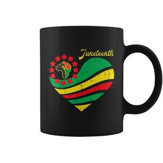 Juneteenth Heart Africa Fist June 19Th 1865 Men Women Kids Coffee Mug - Thegiftio UK