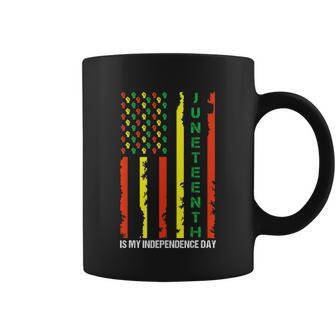 Juneteenth Is My Independence Day Juneteenth Black Afro Flag Graphic Design Printed Casual Daily Basic Coffee Mug - Thegiftio UK