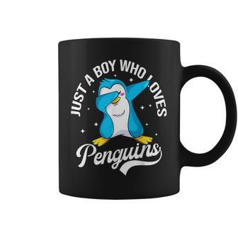 Just A Boy Who Loves Penguins Lover Kids Boys Penguin Coffee Mug - Seseable