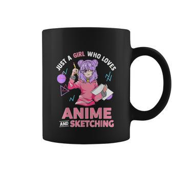 Just A Girl Who Loves Anime And Sketching Coffee Mug - Monsterry DE