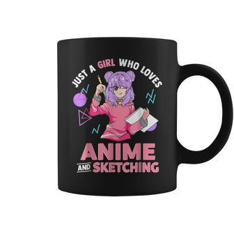 Just A Girl Who Loves Anime And Sketching Coffee Mug - Thegiftio UK