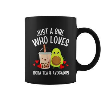 Just A Girl Who Loves Boba Tea & Avocados Cute Kawaii Teen Tshirt Coffee Mug - Monsterry DE
