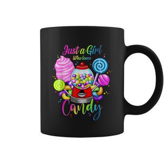 Just A Girl Who Loves Candy Rainbow Sweets Tester Gift Graphic Design Printed Casual Daily Basic Coffee Mug - Thegiftio UK