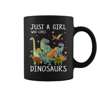Just A Girl Who Loves Dinosaurs T Rex Dinosaur Gift Girls Coffee Mug - Thegiftio UK