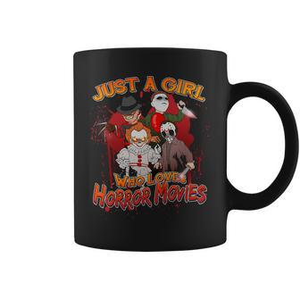 Just A Girl Who Loves Horror Movies Tshirt Coffee Mug - Monsterry