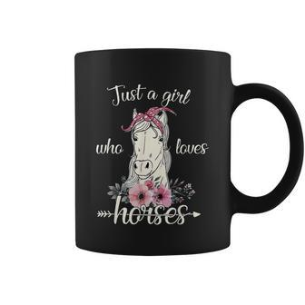 Just A Girl Who Loves Horses Cute Graphic Horse Graphic Design Printed Casual Daily Basic Coffee Mug - Thegiftio UK