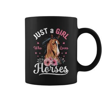 Just A Girl Who Loves Horses Graphic Design Printed Casual Daily Basic Coffee Mug - Thegiftio UK
