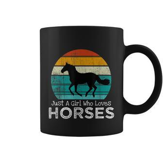 Just A Girl Who Loves Horses Horse Girls Teens Women Graphic Design Printed Casual Daily Basic Coffee Mug - Thegiftio UK