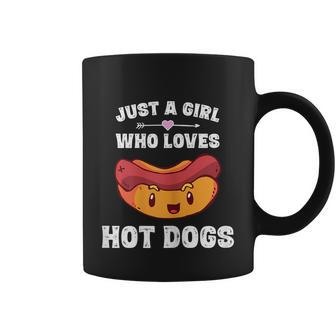 Just A Girl Who Loves Hot Dogs Funny Hot Dog Graphic Design Printed Casual Daily Basic Coffee Mug - Thegiftio UK