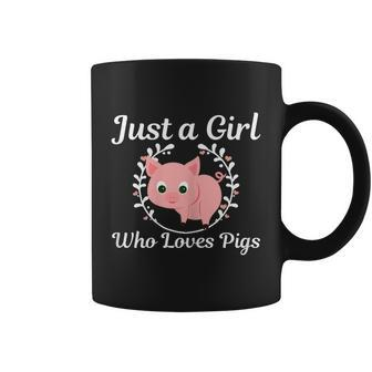 Just A Girl Who Loves Pigs Funny Cute Farm Animal Gift Graphic Design Printed Casual Daily Basic Coffee Mug - Thegiftio UK