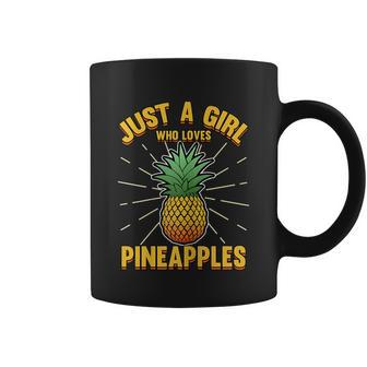 Just A Girl Who Loves Pineapple Cute Pineapple Teen Graphic Design Printed Casual Daily Basic Coffee Mug - Thegiftio UK