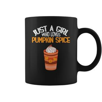 Just A Girl Who Loves Pumpkin Spice Fall Coffee Mug - Seseable