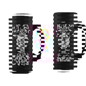 Just A Girl Who Loves Singing Funny Karaoke Singer Unicorn Graphic Design Printed Casual Daily Basic Coffee Mug - Thegiftio