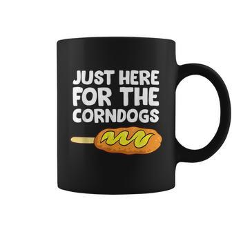 Just Here For The Corn Dogs Funny Corndog Graphic Design Printed Casual Daily Basic Coffee Mug - Thegiftio UK
