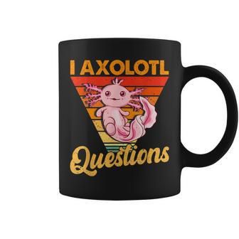 Kawaii I Axolotl Questions Retro Cute Axolotl Anime Lover Coffee Mug - Thegiftio UK