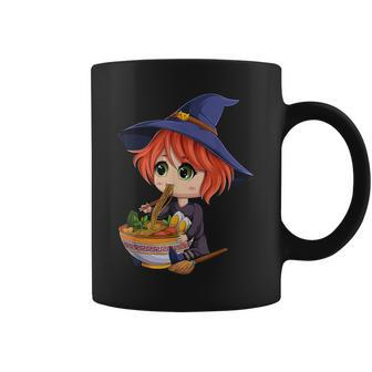 Kawaii Japanese Anime Witch Halloween Ramen Food Lovers Coffee Mug - Seseable