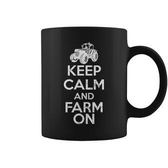 Keep Calm And Farm On Graphic Design Printed Casual Daily Basic Coffee Mug
