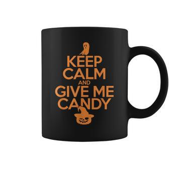 Keep Calm And Give Me Candy Trick Or Treat Halloween Coffee Mug - Seseable