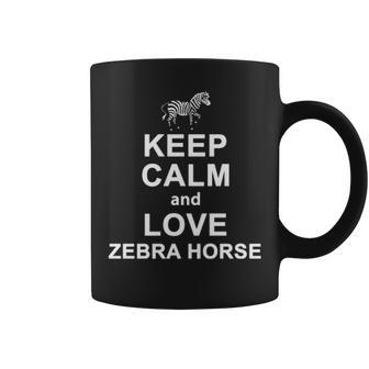 Keep Calm And Love Zebra Horse Animals Novelty Sta Coffee Mug - Thegiftio UK