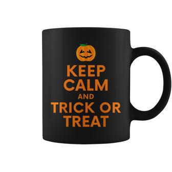 Keep Calm And Trick Or Treat Halloween Costume Top Coffee Mug - Seseable