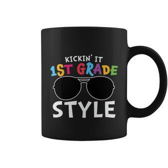 Kickin It 1St Grade Glassess Back To School First Day Of School Coffee Mug - Monsterry