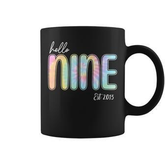 Kid Hello Nine Est 2013 Boys Girls Tie Dye 9Th Birthday Coffee Mug - Thegiftio UK