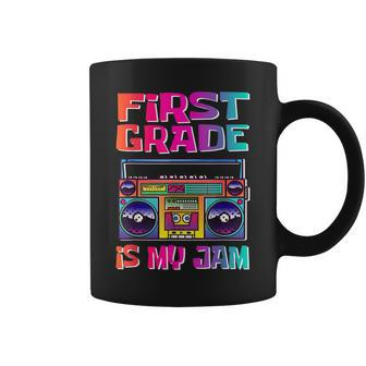 Kids 1St Grade Is My Jam Vintage 80S Boombox Teacher Student Coffee Mug - Seseable