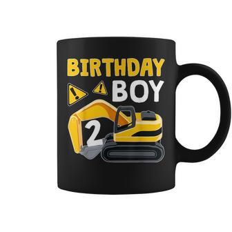 Kids 2 Years Old Boy 2Nd Birthday Gift Boy Toddler Excavator Coffee Mug - Seseable