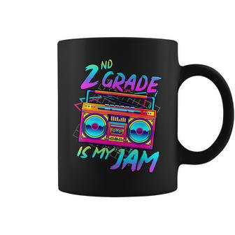 Kids 2Nd Grade Is My Jam Vintage 80S Boombox Teacher Student Coffee Mug - Seseable