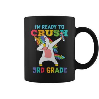 Kids Back To School 3Rd Grade Dabbing Unicorn Im Ready To Crush Coffee Mug - Seseable