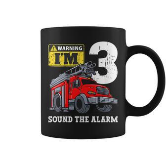 Kids Fire Truck 3 Year Old Firefighter 3Rd Birthday Boy Toddler V2 Coffee Mug - Seseable