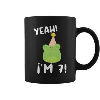 Kids Im 7 Frog Seventh Birthday 7 Years Old 7Th Birthday Party Coffee Mug - Seseable
