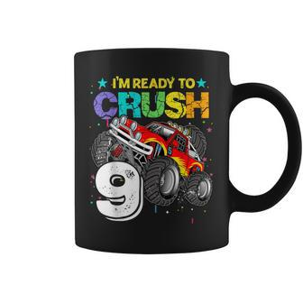 Kids Im Ready To Crush 9 Monster Truck 9Th Birthday Boys Coffee Mug - Thegiftio UK