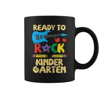 Kids Ready To Rock Kindergarten Guitar Back To School Boys Girls Coffee Mug - Seseable