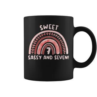 Kids Sweet Sassy And Seven 7Th Birthday Seven Years Old Coffee Mug - Seseable