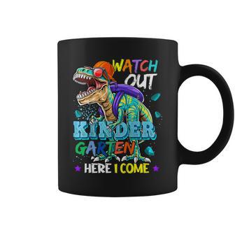 Kids Watch Out Kindergarten Here I Come Dinosaurs Back To School Coffee Mug - Seseable