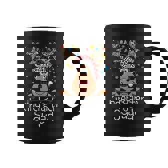 Kindergarten Teacher Squad Reindeer Funny Teacher Christmas Coffee Mug - Thegiftio UK