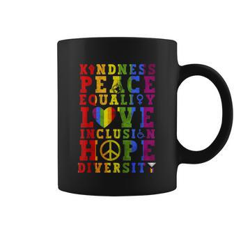Kindness Equality Love Lgbtq Rainbow Flag Gay Pride Month V4 Coffee Mug