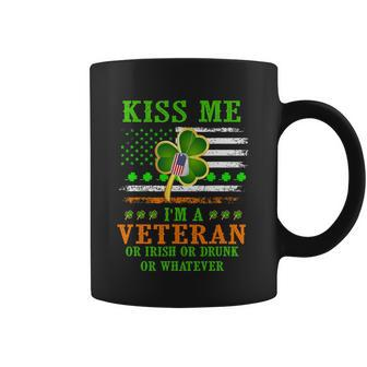 Kiss Me Im A Veteran Irish St Patricks Day Veteran Graphic Design Printed Casual Daily Basic Coffee Mug