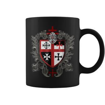 Knight Templar T Shirt - Shield Of The Knight Templar - Knight Templar Store Coffee Mug - Seseable