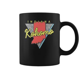 Kokomo Indiana Retro Triangle In City Coffee Mug | Mazezy