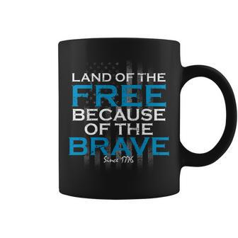 Land Of The Free Because Of The Brave Usa Coffee Mug - Monsterry