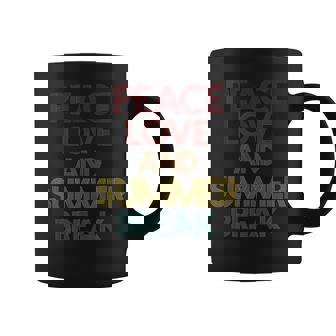 Last Day School Summer Vacation Peace Love And Summer Break  Coffee Mug