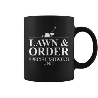 Lawn & Order Special Mowing Unit Tshirt Coffee Mug - Monsterry DE