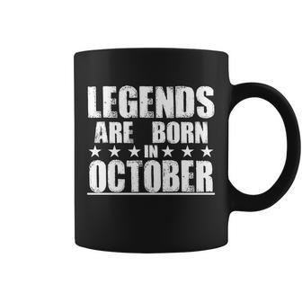 Legends Are Born In October Birthday Coffee Mug - Monsterry UK